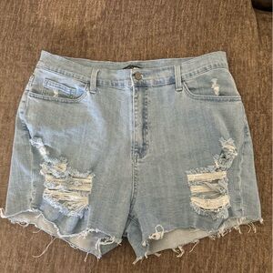 Fashion nova denim shorts.